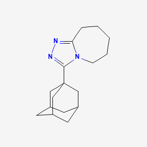 Chemical structure of 3-(1-Adamantyl)-6,7,8,9-tetrahydro-5H-(1,2,4)triazolo(4,3-a)azepine
