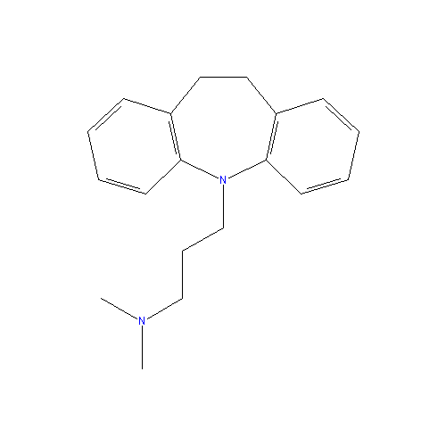 Chemical structure of Imipramine