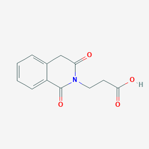 Chemical structure of 3-(1,3-Dioxo-3,4-dihydroisoquinolin-2(1H)-yl)propanoic acid