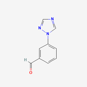 Chemical structure of 3-(1,2,4-Triazol-1-yl)benzaldehyde