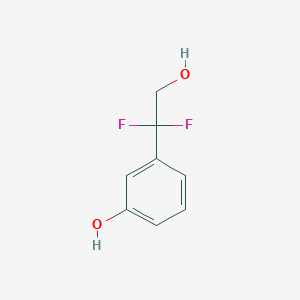 Chemical structure of 3-(1,1-difluoro-2-hydroxyethyl)phenol