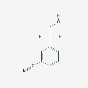 Chemical structure of 3-(1,1-difluoro-2-hydroxyethyl)benzonitrile