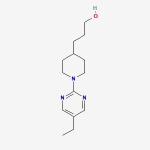 Chemical structure of 3-(1-(5-Ethylpyrimidin-2-yl)piperidin-4-yl)propan-1-ol