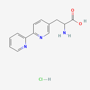 Chemical structure of 3-([2,2'-Bipyridin]-5-yl)-2-aminopropanoic acid hydrochloride