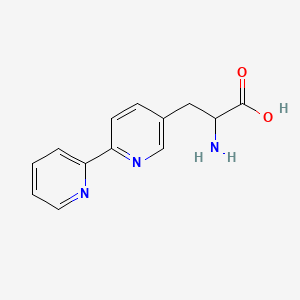 Chemical structure of 3-([2,2'-Bipyridin]-5-yl)-2-aminopropanoic acid