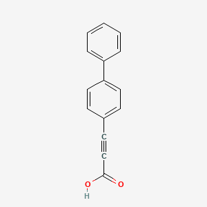 Chemical structure of 3-([1,1'-Biphenyl]-4-yl)propiolic acid