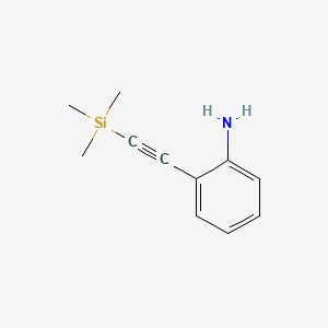Chemical structure of 3-((Trimethylsilyl)ethynyl)aniline