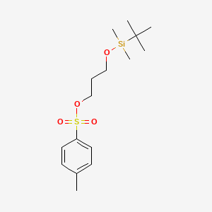 Chemical structure of 3-((tert-butyldimethylsilyl)oxy)propyl 4-methylbenzenesulfonate