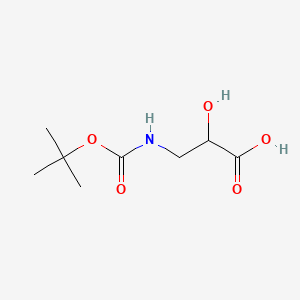 Chemical structure of 3-((tert-Butoxycarbonyl)amino)-2-hydroxypropanoic acid