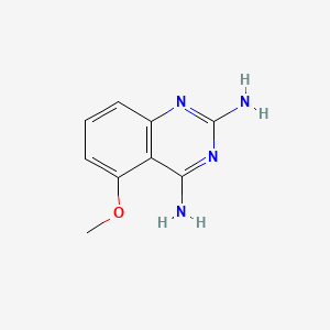 Chemical structure of 5-[(3-Pyridinyloxy)methyl]-1h-pyrazol-3-amine