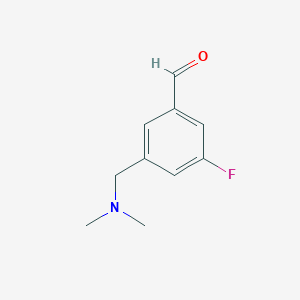 Chemical structure of 3-((Dimethylamino)methyl)-5-fluorobenzaldehyde