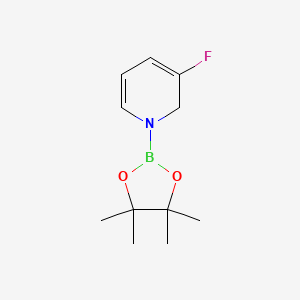 Chemical structure of 3-((Diethylamino)methyl)-5-fluorophenylboronic acid