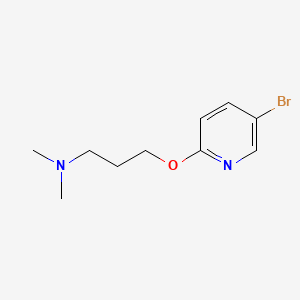 Chemical structure of (3-((5-Bromopyridin-2-yl)oxy)propyl)dimethylamine