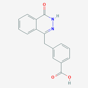 Chemical structure of 3-((4-oxo-3,4-dihydrophthalazin-1-yl)methyl)benzoicacid