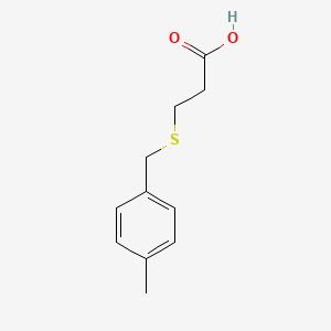 Chemical structure of 3-((4-Methylbenzyl)thio)propanoic acid