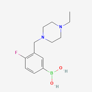 Chemical structure of 3-((4-Ethylpiperazin-1-yl)methyl)-4-fluorophenylboronic acid