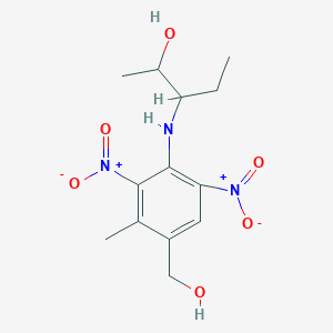 Chemical structure of 3-((4-(Hydroxymethyl)-3-methyl-2,6-dinitrophenyl) amino)-2-pentanol