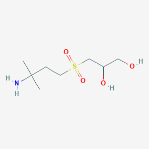 Chemical structure of 3-((3-Amino-3-methylbutyl)sulfonyl)propane-1,2-diol