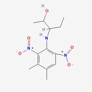 Chemical structure of 3-[(3,4-Dimethyl-2,6-dinitrophenyl)amino]pentan-2-ol
