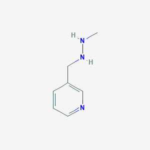 Chemical structure of 3-((2-Methylhydrazinyl)methyl)pyridine