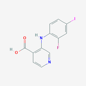 Chemical structure of 3-((2-Fluoro-4-iodophenyl)amino)isonicotinic acid