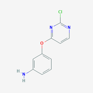 Chemical structure of 3-((2-Chloropyrimidin-4-yl)oxy)aniline