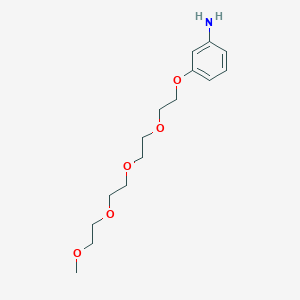 Chemical structure of 3-Aminophenol-PEG4-methyl