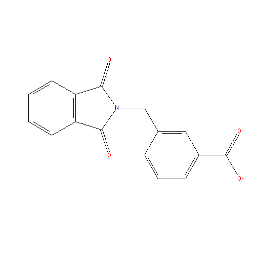 Chemical structure of 3-((1,3-Dioxoisoindolin-2-yl)methyl)benzoic acid