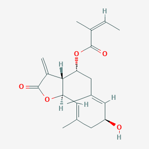 Chemical structure of 2α-Hydroxyeupatolide 8-O-angelate
