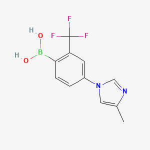 Chemical structure of 2-Trifluoromethyl-4-(4-methylimidazol-1-yl)phenylboronic acid