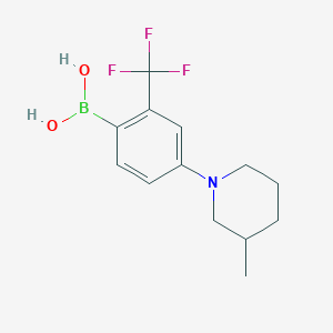 Chemical structure of 2-Trifluoromethyl-4-(3-methylpiperidin-1-yl)phenylboronic acid