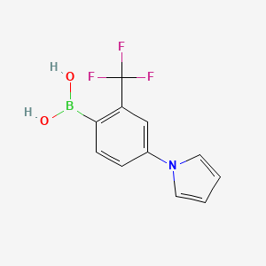 Chemical structure of 2-Trifluoromethyl-4-(1H-pyrrol-1-yl)phenylboronic acid