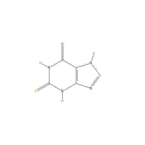Chemical structure of 2-Thioxanthine