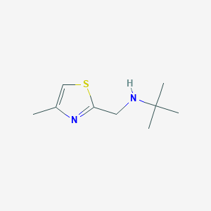 Chemical structure of 2-Thiazolemethanamine, N-(1,1-dimethylethyl)-4-methyl-