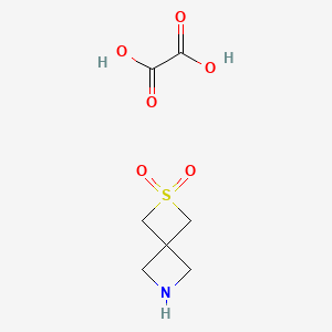 Chemical structure of 2-Thia-6-azaspiro[3.3]heptane 2,2-dioxide oxalate