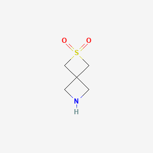 Chemical structure of 2-Thia-6-azaspiro[3.3]heptane-2,2-dioxide