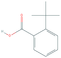 Chemical structure of 2-tert-butylbenzoic acid