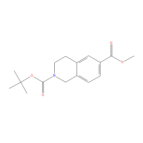 Chemical structure of 2-Tert-Butyl 6-Methyl 3,4-Dihydroisoquinoline-2,6(1H)-Dicarboxylate