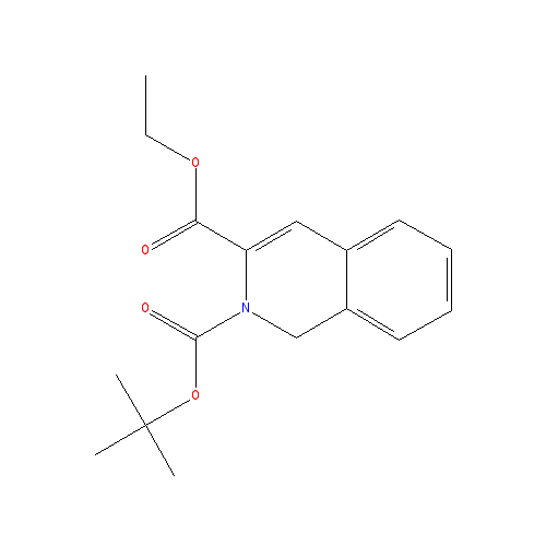 Chemical structure of 2-tert-Butyl 3-ethyl isoquinoline-2,3(1H)-dicarboxylate