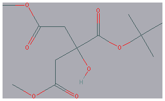 Chemical structure of 2-tert-butyl 1,3-dimethyl 2-hydroxypropane-1,2,3-tricarboxylate