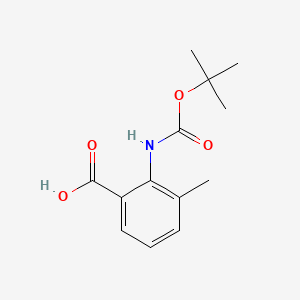 Chemical structure of Anthranilic acid, N-Boc-3-methyl
