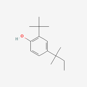 Chemical structure of 2-T-butyl-4-(1,1-dimethylpropyl)-phenol