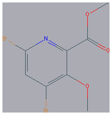 Chemical structure of Methyl 4,6-dibromo-3-methoxypicolinate