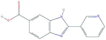 Chemical structure of 2-Pyridin-3-yl-3H-benzoimidazole-5-carboxylic acid