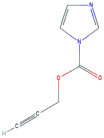 Chemical structure of 2-propyn-1-yl 1H-imidazole-1-carboxylate