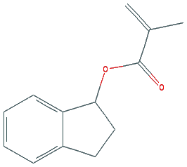 Chemical structure of 2,3-dihydro-1H-inden-1-yl methacrylate