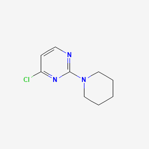 Chemical structure of 2-piperidino-4-chloropyrimidine