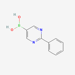 Chemical structure of 2-Phenylpyrimidine-5-boronic acid