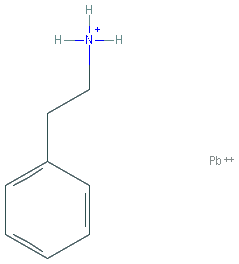 Chemical structure of 2-phenylethylammonium lead bromide
