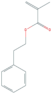 Chemical structure of 2-Phenylethyl Methacrylate